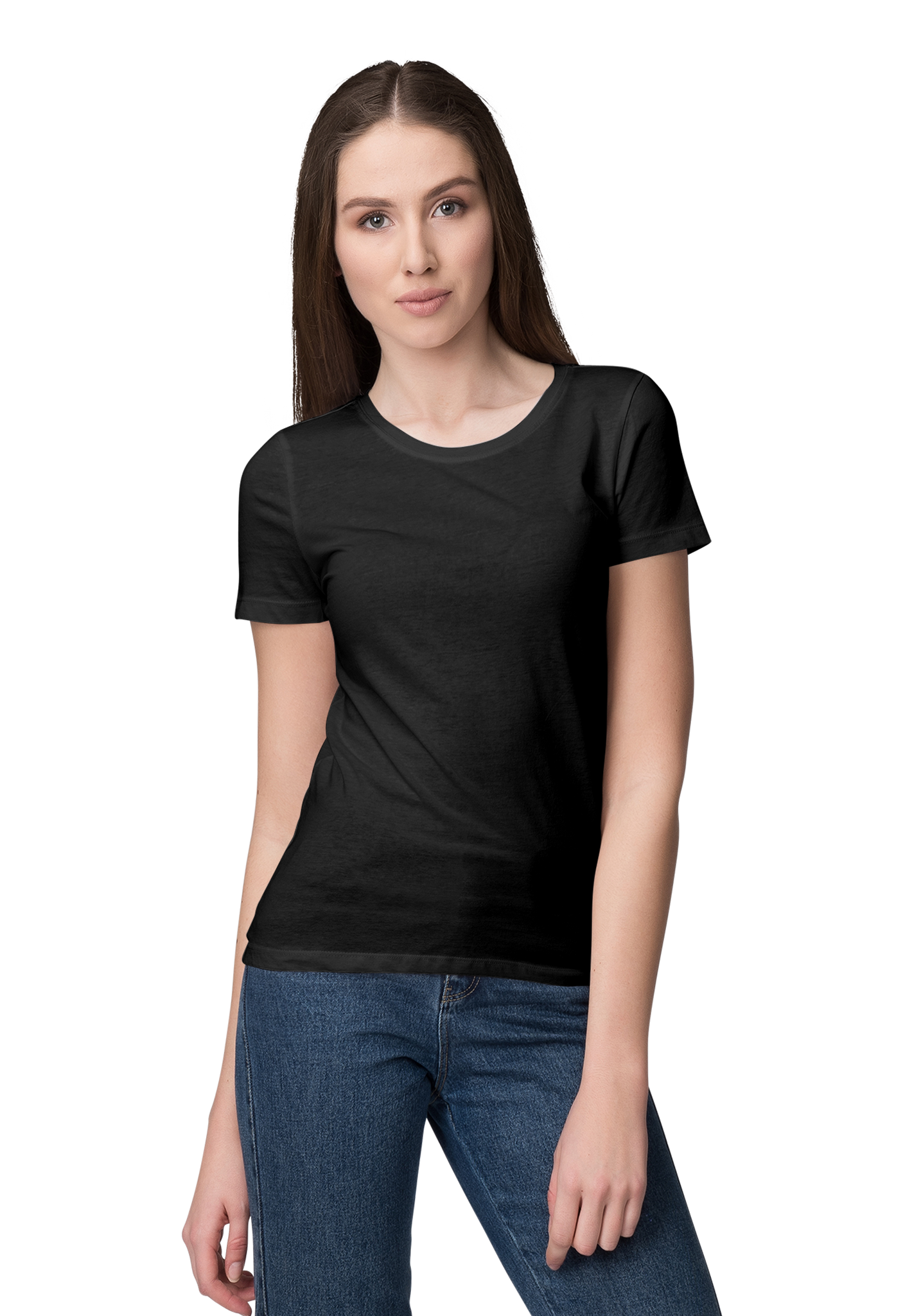 Unisex Basic Plain Black Tshirt Print Bharat