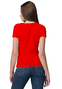 Unisex Basic Plain Red T-shirt