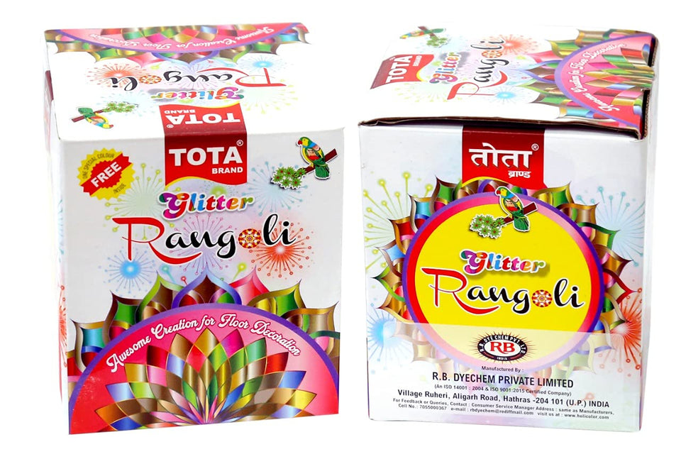 Glitter Rangoli Powder 80 Gram Pack Of 10 Multicolor Floor Diwali  Decoration