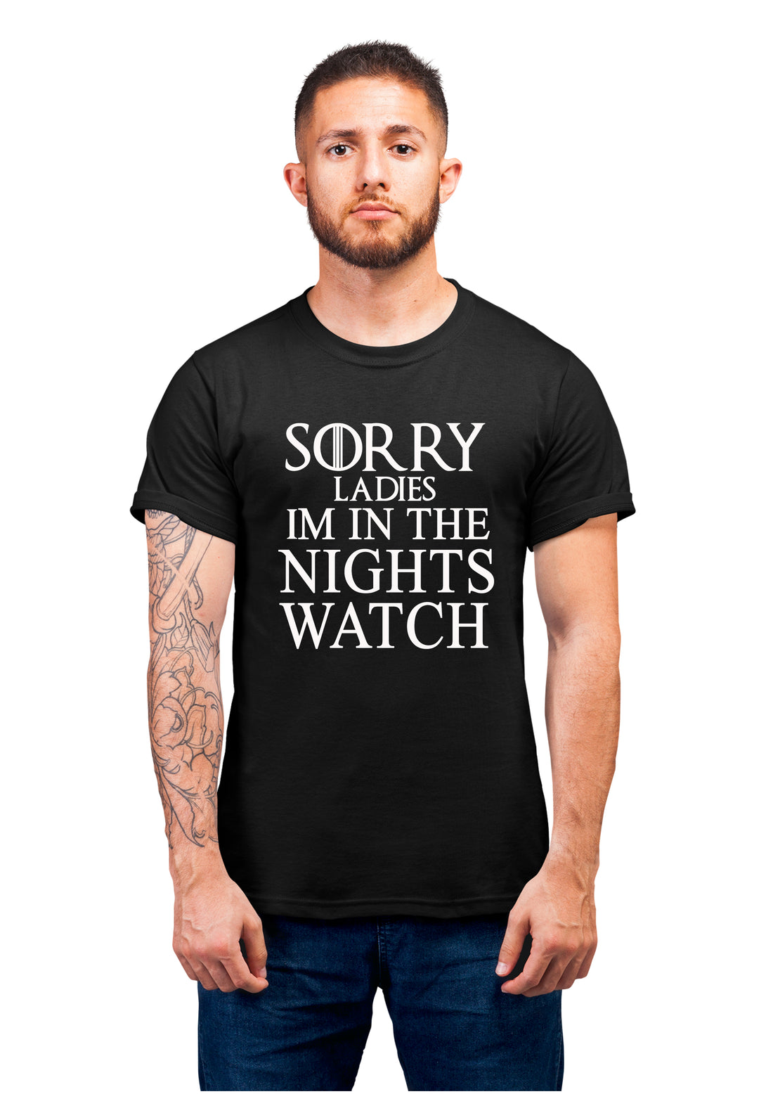 Got-16 Sorry Ladies Im In The Nights Watch Half Sleeve Black