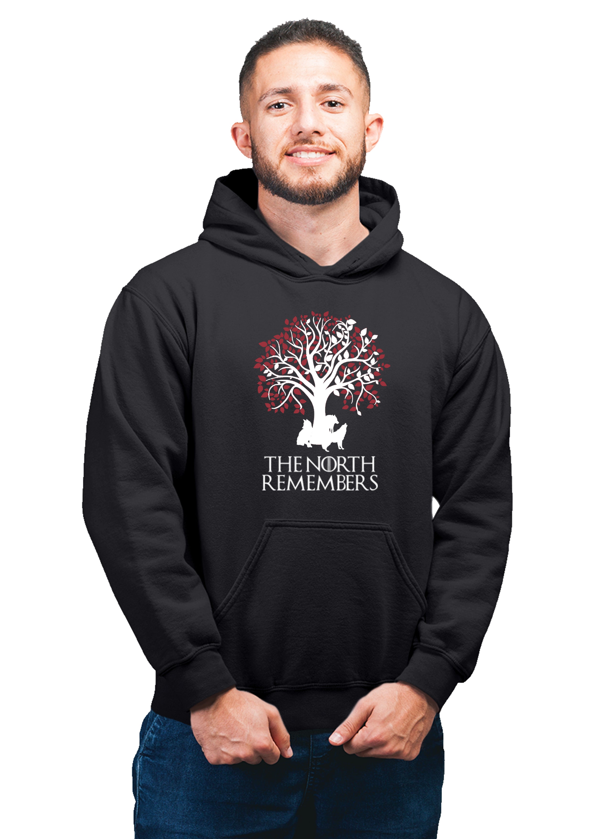 GOT-48 The North Remembers Black Hoodie Unisex 100% Cotton Printed Hoodie ( Black)