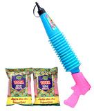 Gun for Holi - Sprays Dry Colors in Air | Natural and Herbal Holi Kit for Kids Festivals and Holi Celebrations - 1 Refillable Pichkari and 2 Packets of Gulal Colors