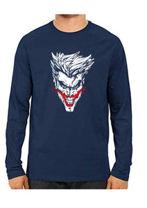 unisex Joker Blue Full Sleeve Cotton  Tshirts