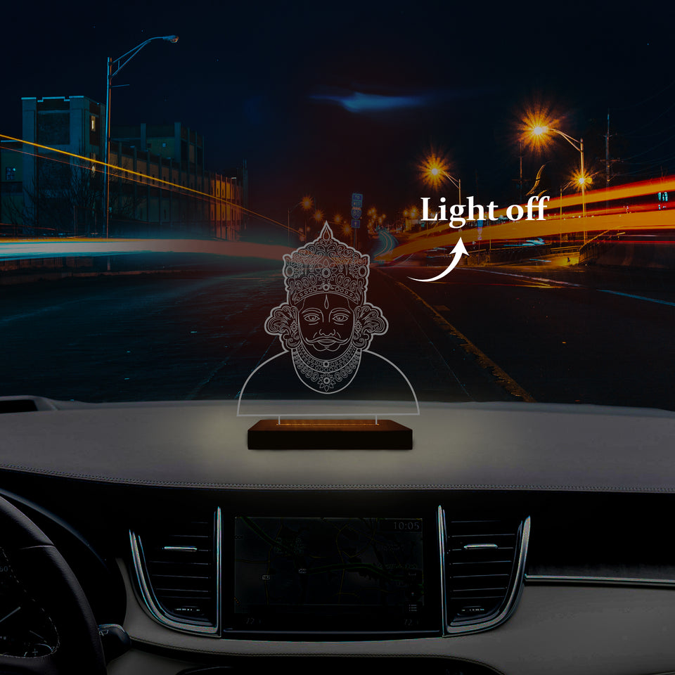 Khatu Shyam ji face Car LED Light