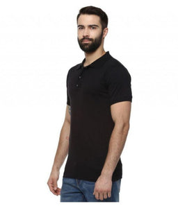 Unisex Basic Polo Black T-shirt