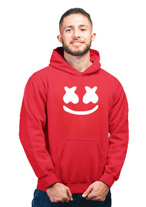 Marshmellow Unisex 100% Cotton Printed Hoodie (Red)