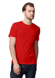 Unisex Basic Plain Red T-shirt