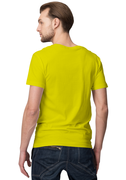 Unisex Basic Plain Yellow T-shirt