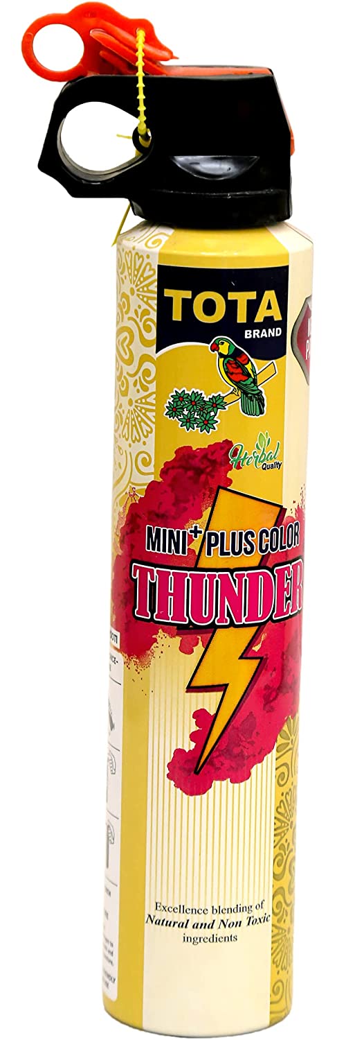 Tota Natural and Herbal Mini Thunder Plus Holi Gulal Colors for Celebration, Photoshoots, Festivals- Pack of 4