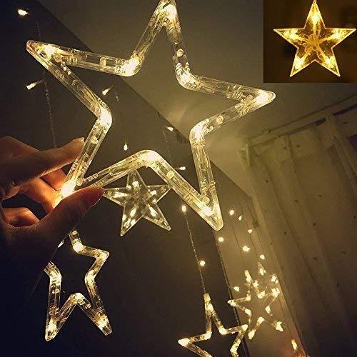 STAR SHAPE ACRYLIC LIGHT CURTAIN FOR DECORATION, YELLOW (STAR LIGHT)