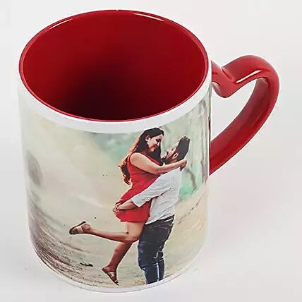 PERSONALIZED RED CERAMIC MUG