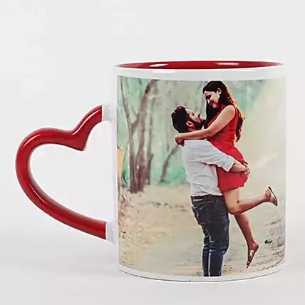 PERSONALIZED RED CERAMIC MUG | Print Bharat