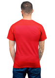 Unisex Kame Symbal Half Sleeve Cotton Red Tshirts