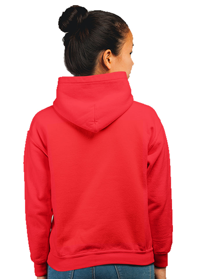 Marshmellow Unisex 100% Cotton Printed Hoodie (Red)