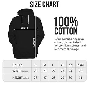 DebPanda Unisex 100% Cotton Printed Hoodie (Black)