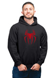 Spider Superhero Unisex 100% Cotton Printed Hoodie (Black)