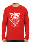 Unisex Thor Red Full Sleeve Cotton  Tshirts